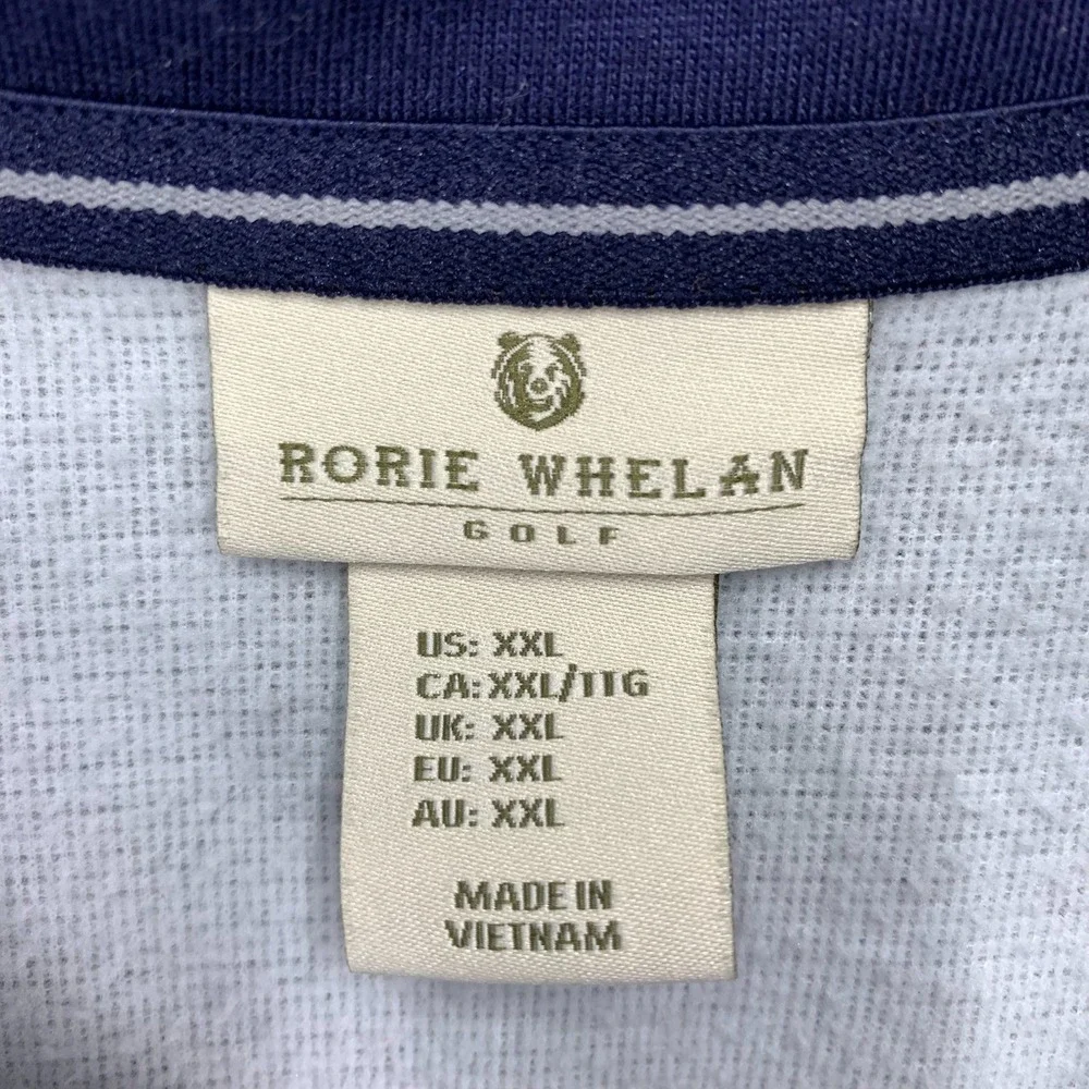 Rorie Whelan Golf 1/4 Zip Mens‎ 2XL Grey Pullover Mock Neck Sweatshirt Preppy